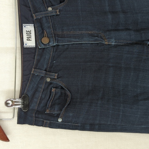 Paige Hoxton Dark Wash High Rise Slim Straight Jean Size 29 - Picture 2 of 8